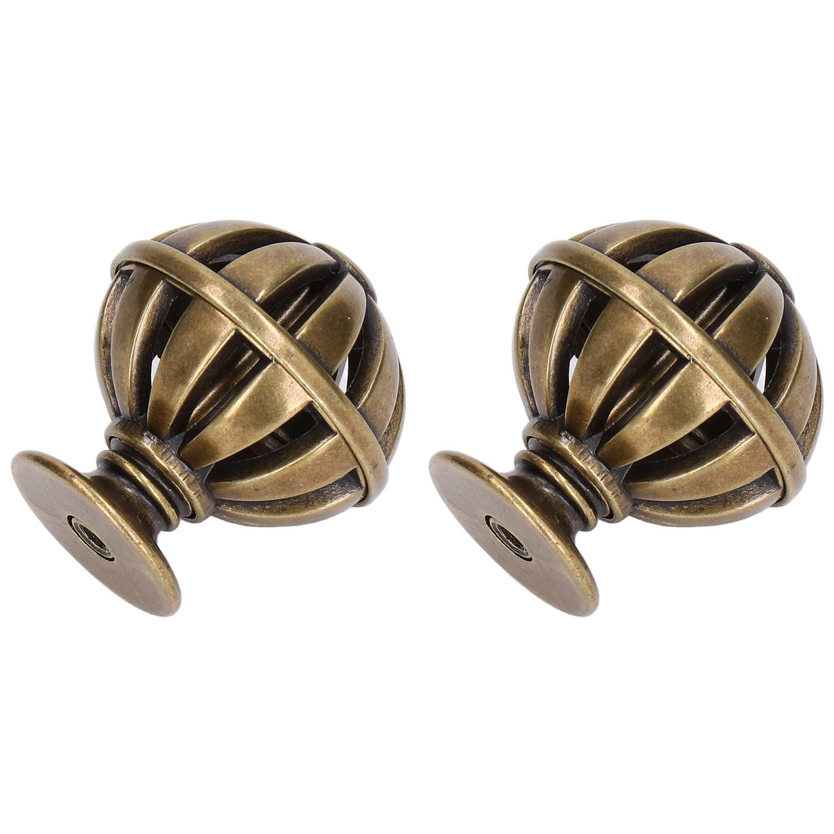 2Set Cabinet Knob Birdcage Hollow Closet Drawer Knob Zinc Alloy Wardrobe Knob for Home Decoration366 Birdcage Bronze