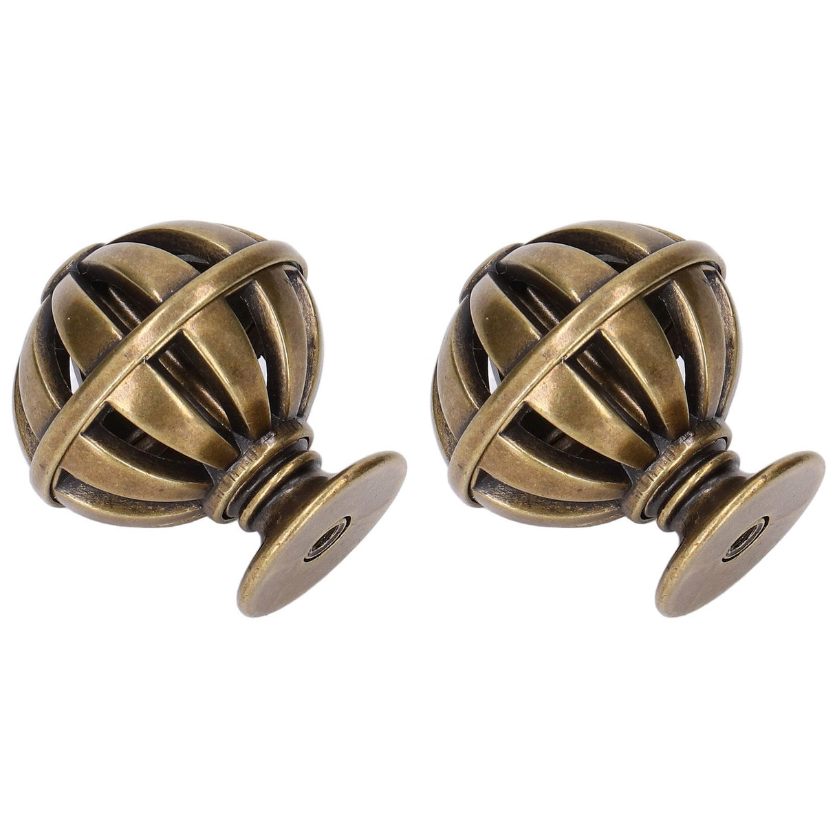 2Set Cabinet Knob Birdcage Hollow Closet Drawer Knob Zinc Alloy Wardrobe Knob for Home Decoration366 Birdcage Bronze