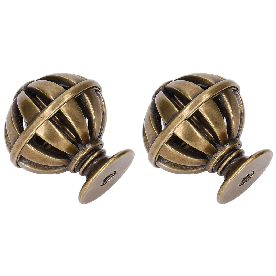 2Set Cabinet Knob Birdcage Hollow Closet Drawer Knob Zinc Alloy Wardrobe Knob for Home Decoration366 Birdcage Bronze