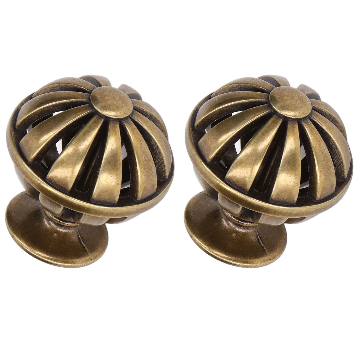 2Set Cabinet Knob Birdcage Hollow Closet Drawer Knob Zinc Alloy Wardrobe Knob for Home Decoration366 Birdcage Bronze