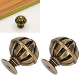 2Set Cabinet Knob Birdcage Hollow Closet Drawer Knob Zinc Alloy Wardrobe Knob for Home Decoration366 Birdcage Bronze