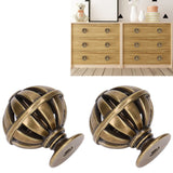 2Set Cabinet Knob Birdcage Hollow Closet Drawer Knob Zinc Alloy Wardrobe Knob for Home Decoration366 Birdcage Bronze - Extra Image