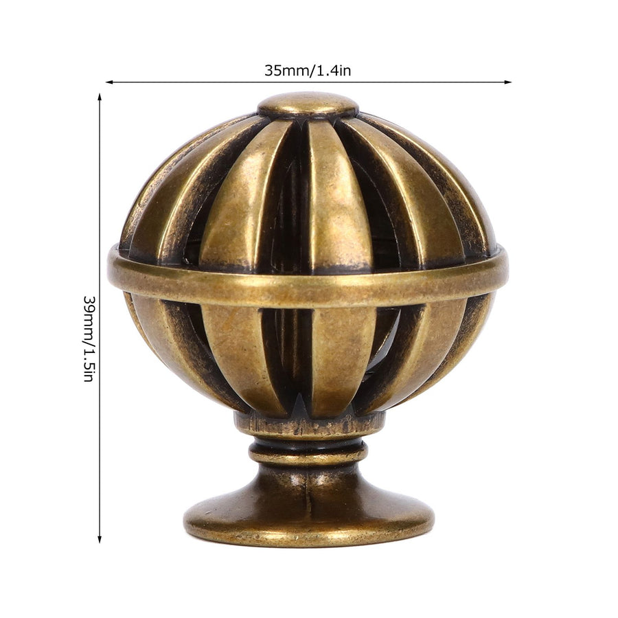 2Set Cabinet Knob Birdcage Hollow Closet Drawer Knob Zinc Alloy Wardrobe Knob for Home Decoration366 Birdcage Bronze