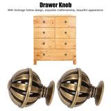 2Set Cabinet Knob Birdcage Hollow Closet Drawer Knob Zinc Alloy Wardrobe Knob for Home Decoration366 Birdcage Bronze