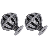 2Set Cabinet Knob Birdcage Hollow Closet Drawer Knob Zinc Alloy Wardrobe Knob for Home Decoration366 Birdcag Antique Silver