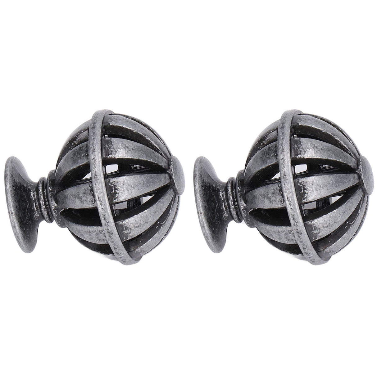 2Set Cabinet Knob Birdcage Hollow Closet Drawer Knob Zinc Alloy Wardrobe Knob for Home Decoration366 Birdcag Antique Silver