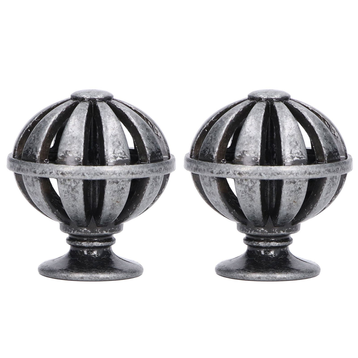 2Set Cabinet Knob Birdcage Hollow Closet Drawer Knob Zinc Alloy Wardrobe Knob for Home Decoration366 Birdcag Antique Silver