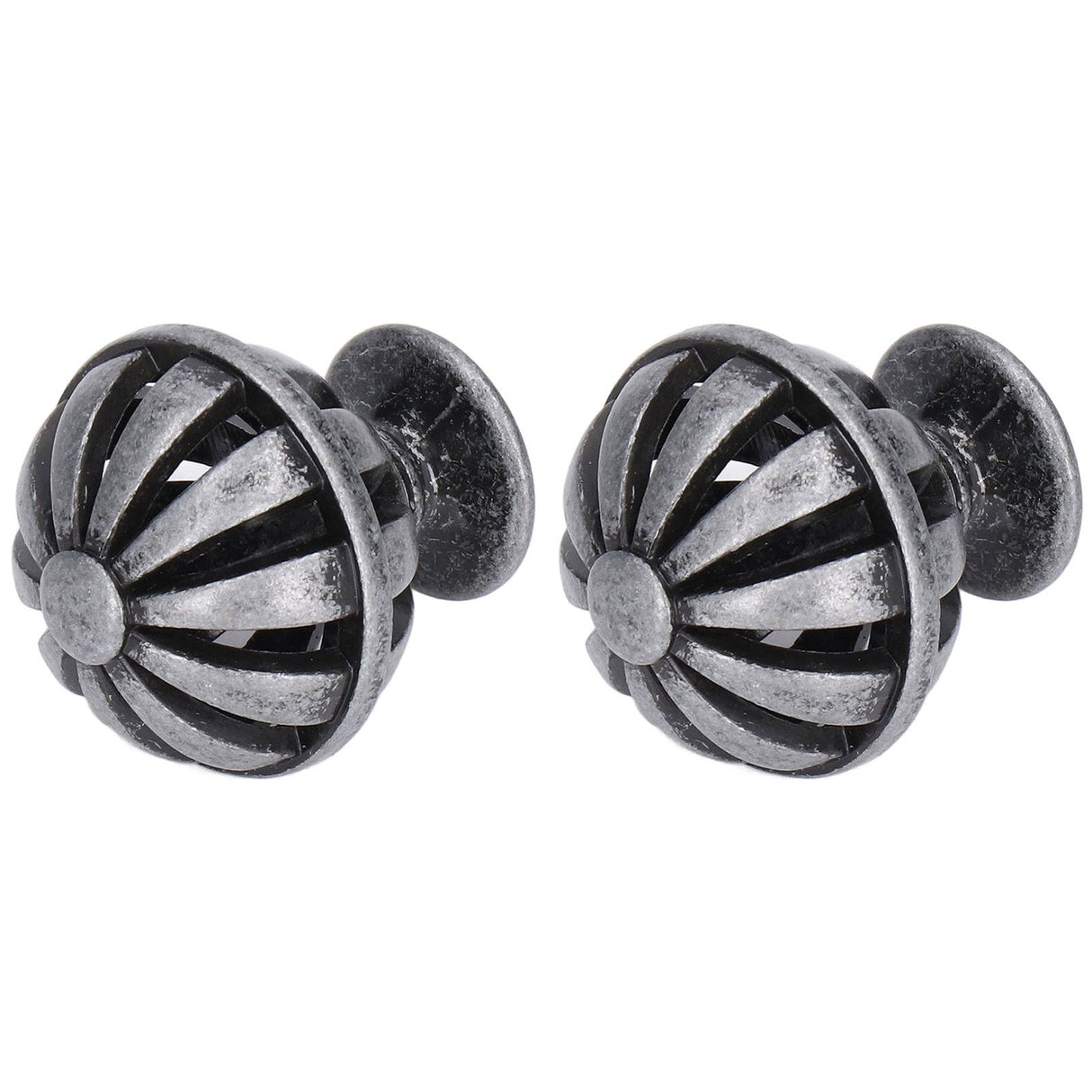 2Set Cabinet Knob Birdcage Hollow Closet Drawer Knob Zinc Alloy Wardrobe Knob for Home Decoration366 Birdcag Antique Silver