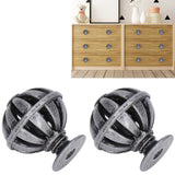 2Set Cabinet Knob Birdcage Hollow Closet Drawer Knob Zinc Alloy Wardrobe Knob for Home Decoration366 Birdcag Antique Silver