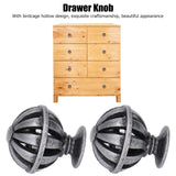 2Set Cabinet Knob Birdcage Hollow Closet Drawer Knob Zinc Alloy Wardrobe Knob for Home Decoration366 Birdcag Antique Silver - Extra Image