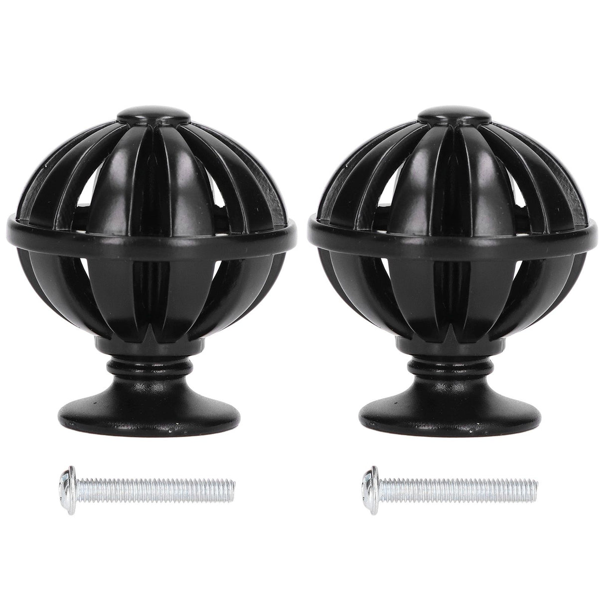 2Set Cabinet Knob Birdcage Hollow Closet Drawer Knob Zinc Alloy Wardrobe Knob for Home Decoration366 Birdcage Black
