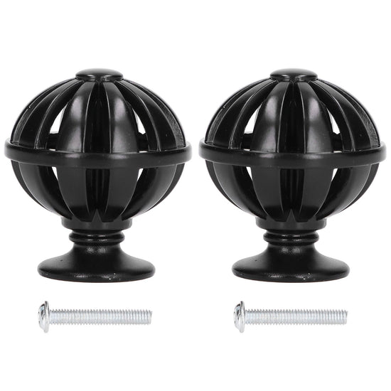 2Set Cabinet Knob Birdcage Hollow Closet Drawer Knob Zinc Alloy Wardrobe Knob for Home Decoration366 Birdcage Black