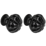 2Set Cabinet Knob Birdcage Hollow Closet Drawer Knob Zinc Alloy Wardrobe Knob for Home Decoration366 Birdcage Black - Front View
