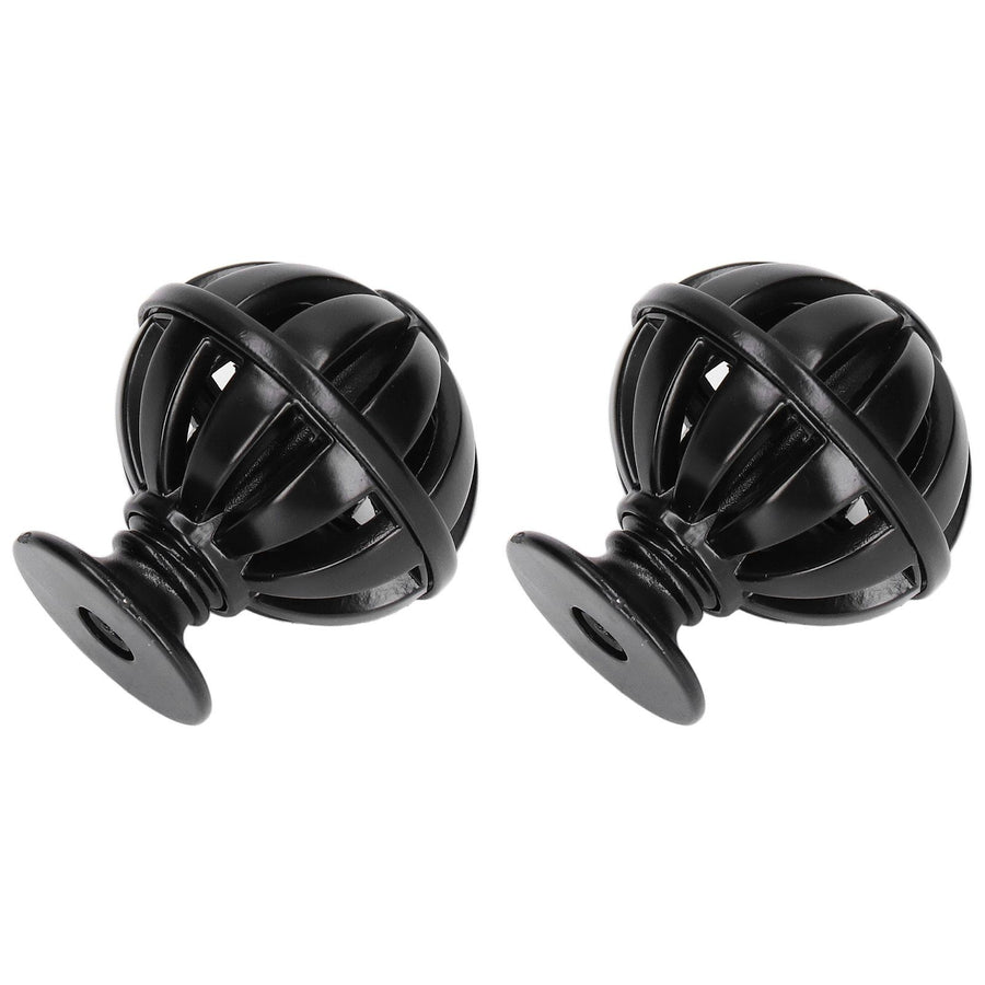 2Set Cabinet Knob Birdcage Hollow Closet Drawer Knob Zinc Alloy Wardrobe Knob for Home Decoration366 Birdcage Black