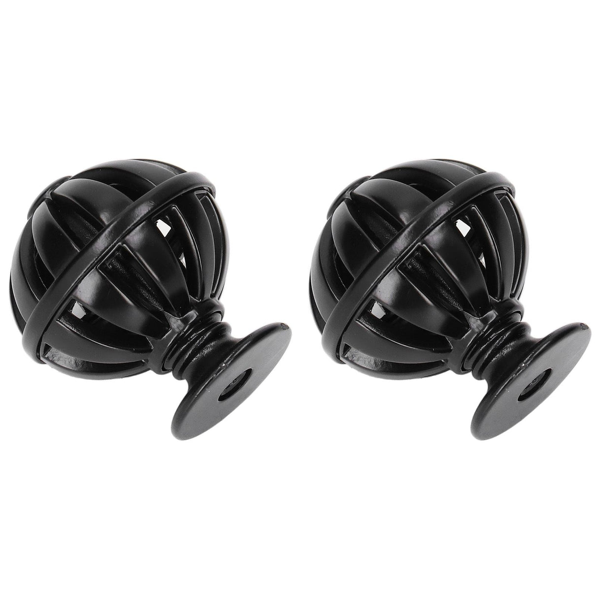 2Set Cabinet Knob Birdcage Hollow Closet Drawer Knob Zinc Alloy Wardrobe Knob for Home Decoration366 Birdcage Black