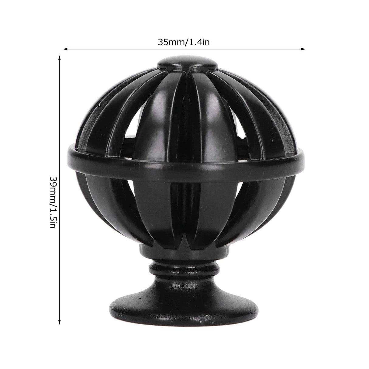 2Set Cabinet Knob Birdcage Hollow Closet Drawer Knob Zinc Alloy Wardrobe Knob for Home Decoration366 Birdcage Black