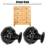 2Set Cabinet Knob Birdcage Hollow Closet Drawer Knob Zinc Alloy Wardrobe Knob for Home Decoration366 Birdcage Black