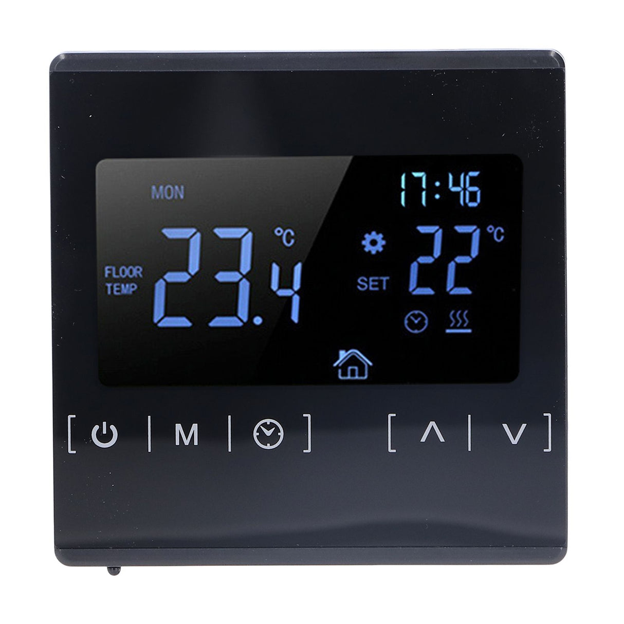 Touch Screen Thermostat Dual Temperature Control 16A Electric Floor Heating Thermoregulator AC85V‑240V