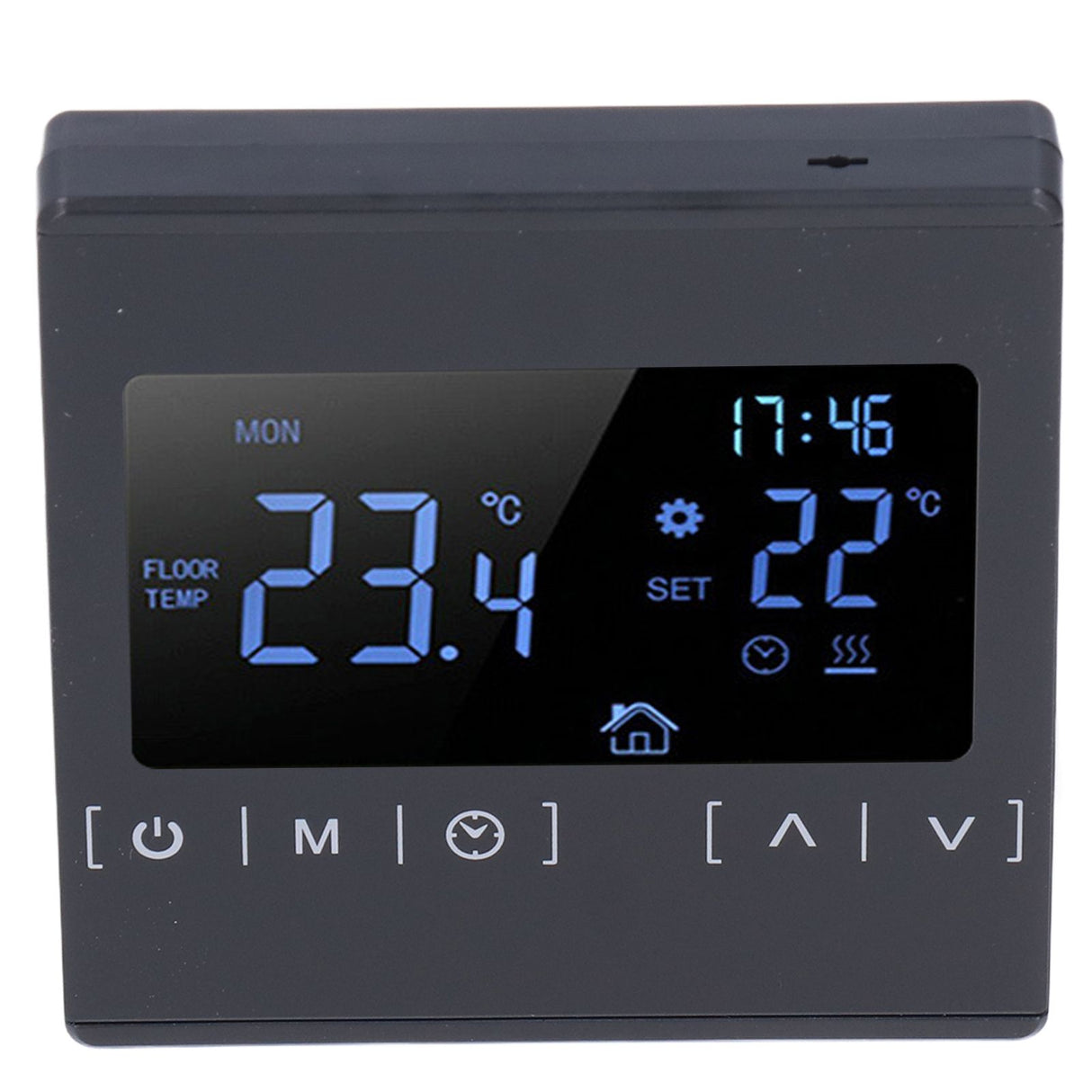 Touch Screen Thermostat Dual Temperature Control 16A Electric Floor Heating Thermoregulator AC85V‑240V
