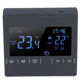 Touch Screen Thermostat Dual Temperature Control 16A Electric Floor Heating Thermoregulator AC85V‑240V