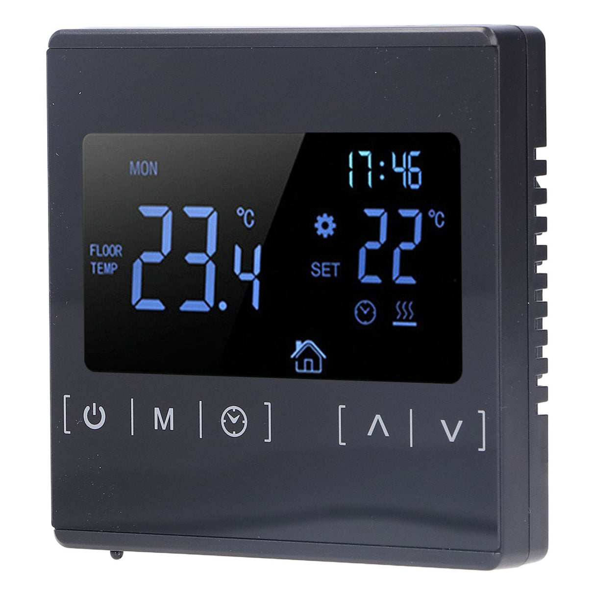 Touch Screen Thermostat Dual Temperature Control 16A Electric Floor Heating Thermoregulator AC85V‑240V