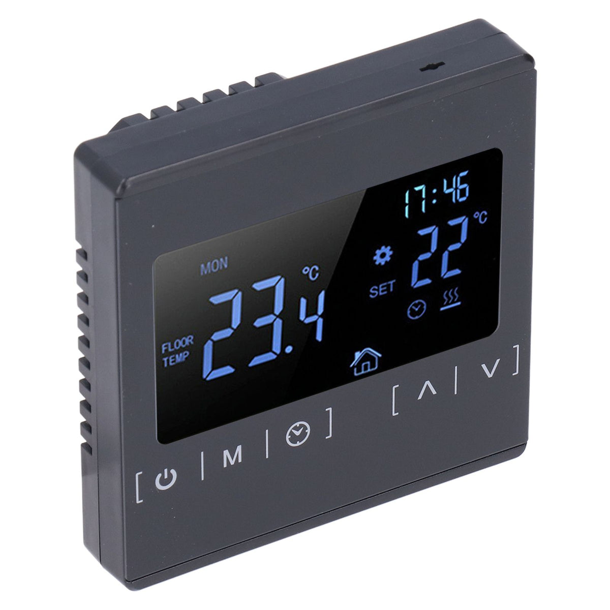 Touch Screen Thermostat Dual Temperature Control 16A Electric Floor Heating Thermoregulator AC85V‑240V