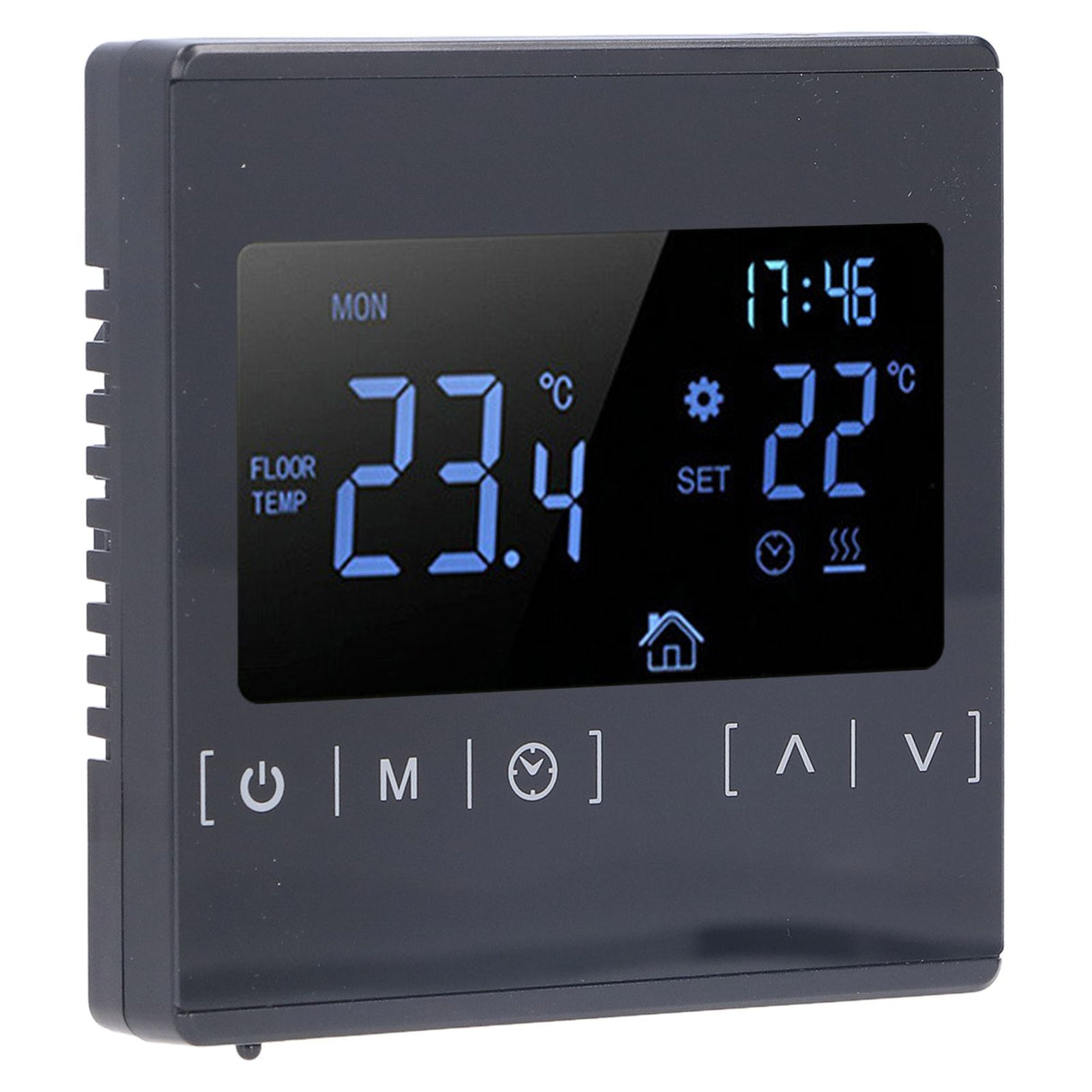 Touch Screen Thermostat Dual Temperature Control 16A Electric Floor Heating Thermoregulator AC85V‑240V