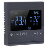 Touch Screen Thermostat Dual Temperature Control 16A Electric Floor Heating Thermoregulator AC85V‑240V