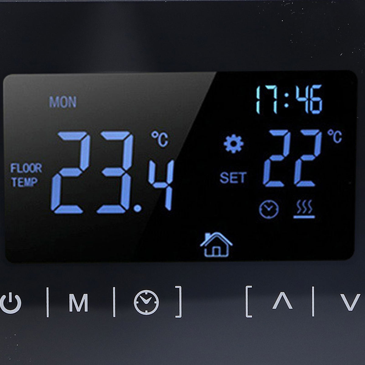 Touch Screen Thermostat Dual Temperature Control 16A Electric Floor Heating Thermoregulator AC85V‑240V
