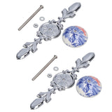 2pcs/set Ceramic Cabinet Handle Modern Simple Style Hand Painted Ceramic Cabinet Knobs1060D Plantain Blue and White Porcelain