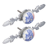 2pcs/set Ceramic Cabinet Handle Modern Simple Style Hand Painted Ceramic Cabinet Knobs1060D Plantain Blue and White Porcelain