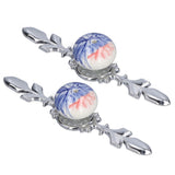 2pcs/set Ceramic Cabinet Handle Modern Simple Style Hand Painted Ceramic Cabinet Knobs1060D Plantain Blue and White Porcelain
