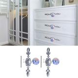 2pcs/set Ceramic Cabinet Handle Modern Simple Style Hand Painted Ceramic Cabinet Knobs1060D Plantain Blue and White Porcelain - Extra Image
