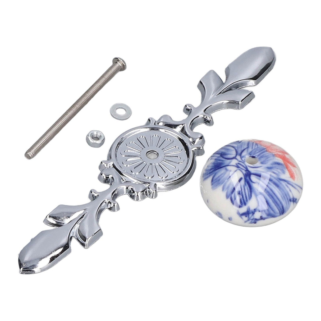 2pcs/set Ceramic Cabinet Handle Modern Simple Style Hand Painted Ceramic Cabinet Knobs1060D Plantain Blue and White Porcelain