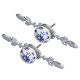 2pcs/set Ceramic Cabinet Handle Modern Simple Style Hand Painted Ceramic Cabinet Knobs1060D Rich Flower Blue and White Porcelain