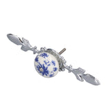 2pcs/set Ceramic Cabinet Handle Modern Simple Style Hand Painted Ceramic Cabinet Knobs1060D Rich Flower Blue and White Porcelain - Extra Image