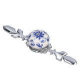 2pcs/set Ceramic Cabinet Handle Modern Simple Style Hand Painted Ceramic Cabinet Knobs1060D Rich Flower Blue and White Porcelain - Extra Image
