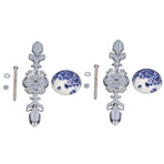 2pcs/set Ceramic Cabinet Handle Modern Simple Style Hand Painted Ceramic Cabinet Knobs1060D Peony Blue and White Porcelain