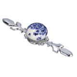 2pcs/set Ceramic Cabinet Handle Modern Simple Style Hand Painted Ceramic Cabinet Knobs1060D Peony Blue and White Porcelain