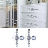 2pcs/set Ceramic Cabinet Handle Modern Simple Style Hand Painted Ceramic Cabinet Knobs1061D Pachira Macrocarpa Blue and White Porcelain - Extra Image