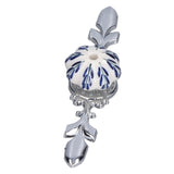 2pcs/set Ceramic Cabinet Handle Modern Simple Style Hand Painted Ceramic Cabinet Knobs1061D Pachira Macrocarpa Blue and White Porcelain - Extra Image