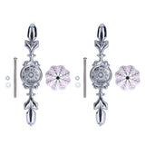 2pcs/set Ceramic Cabinet Handle Modern Simple Style Hand Painted Ceramic Cabinet Knobs1061D Flower Pattern