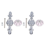 2pcs/set Ceramic Cabinet Handle Modern Simple Style Hand Painted Ceramic Cabinet Knobs1061D Flower Pattern