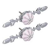 2pcs/set Ceramic Cabinet Handle Modern Simple Style Hand Painted Ceramic Cabinet Knobs1061D Flower Pattern