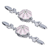 2pcs/set Ceramic Cabinet Handle Modern Simple Style Hand Painted Ceramic Cabinet Knobs1061D Flower Pattern