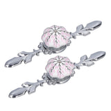 2pcs/set Ceramic Cabinet Handle Modern Simple Style Hand Painted Ceramic Cabinet Knobs1061D Flower Pattern