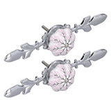 2pcs/set Ceramic Cabinet Handle Modern Simple Style Hand Painted Ceramic Cabinet Knobs1061D Flower Pattern