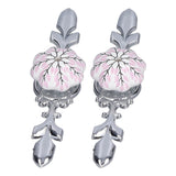 2pcs/set Ceramic Cabinet Handle Modern Simple Style Hand Painted Ceramic Cabinet Knobs1061D Flower Pattern