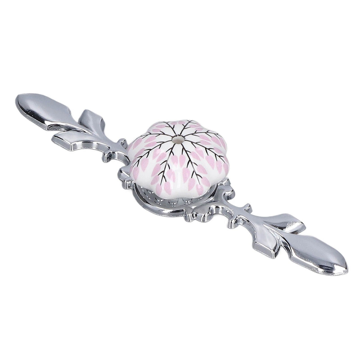 2pcs/set Ceramic Cabinet Handle Modern Simple Style Hand Painted Ceramic Cabinet Knobs1061D Flower Pattern