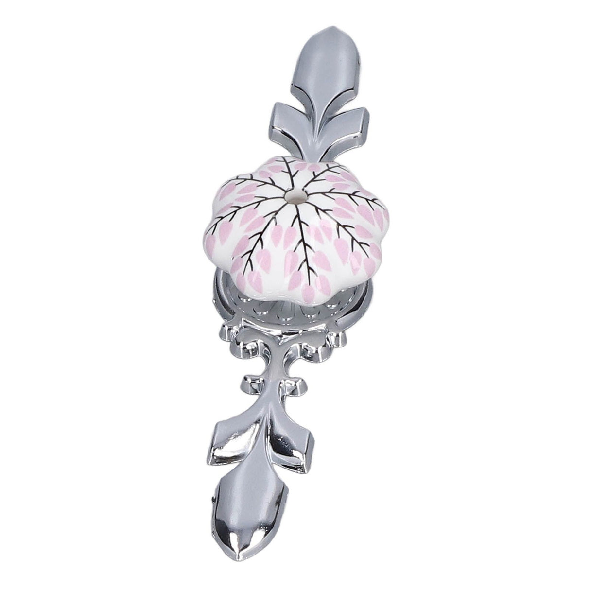 2pcs/set Ceramic Cabinet Handle Modern Simple Style Hand Painted Ceramic Cabinet Knobs1061D Flower Pattern